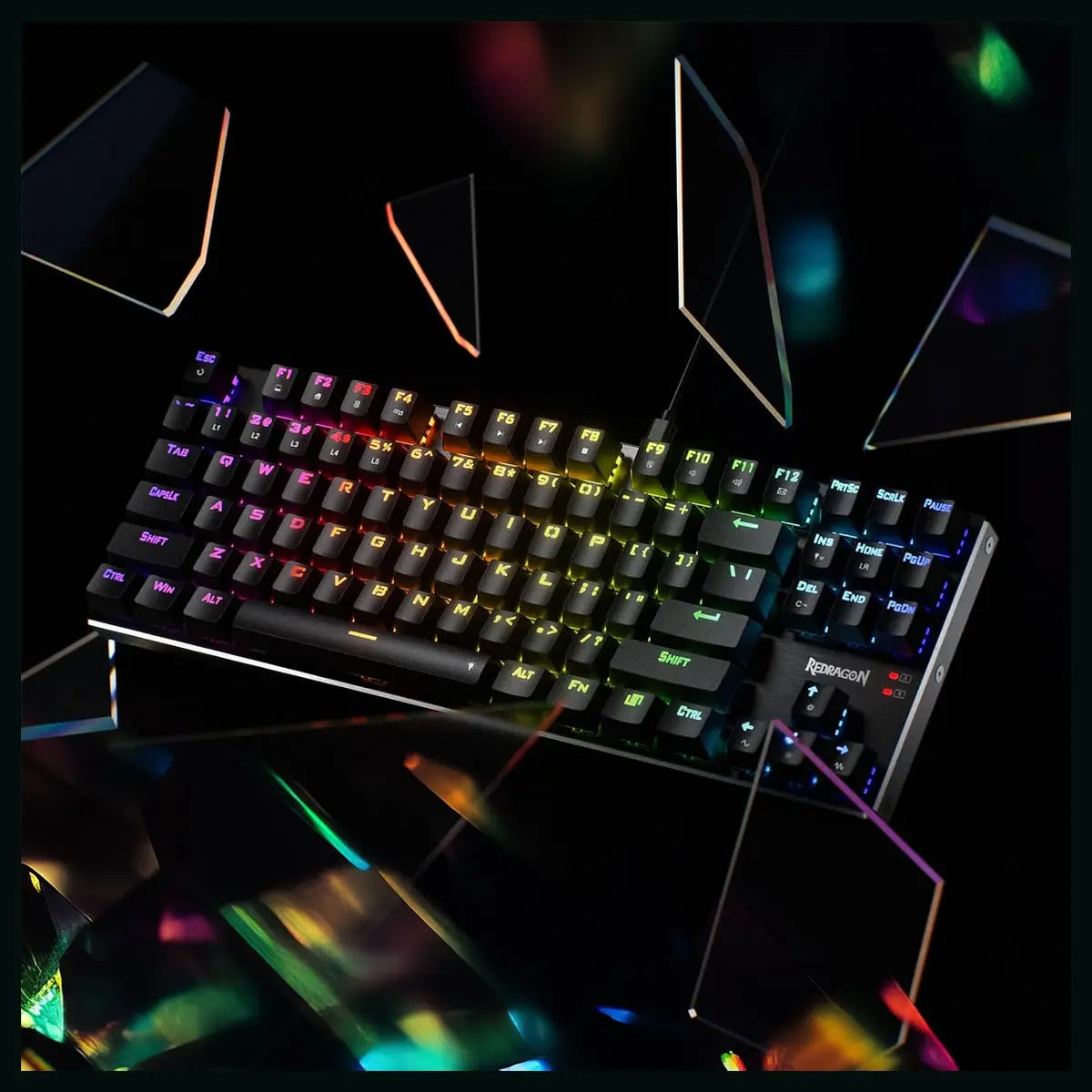 Redragon DHARMA TKL K660 RGB Wired Mechanical Gaming Keyboard – Compact Tenkeyless Design & RGB Lighting