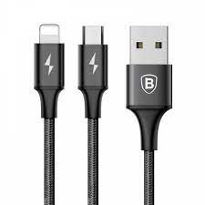 Baseus Rapid Series 2-in-1 USB to iPhone+Micro Cable