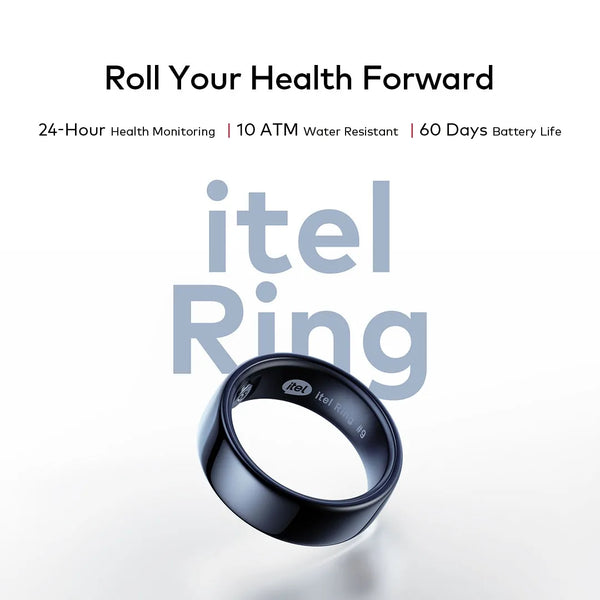 itel Ring with product features on a white background