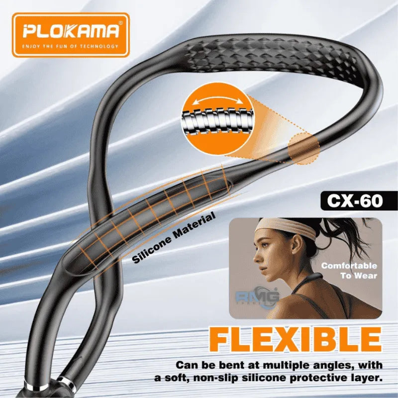 Plokama CX-60 Flexible Silicone Neck Phone Mount for Hands-Free Vlogging
