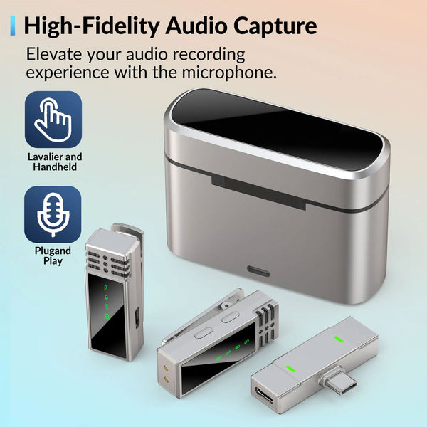 JMARY MW-15 2.4G WIRELESS MICROPHONE FOR MOBILE TYPE C & LIGHTNING