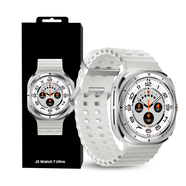 Js Watch7 Ultra 1.43 Amoled Display Waterproof Ip68 Smart Watch With Fitcloudpro App Black & White