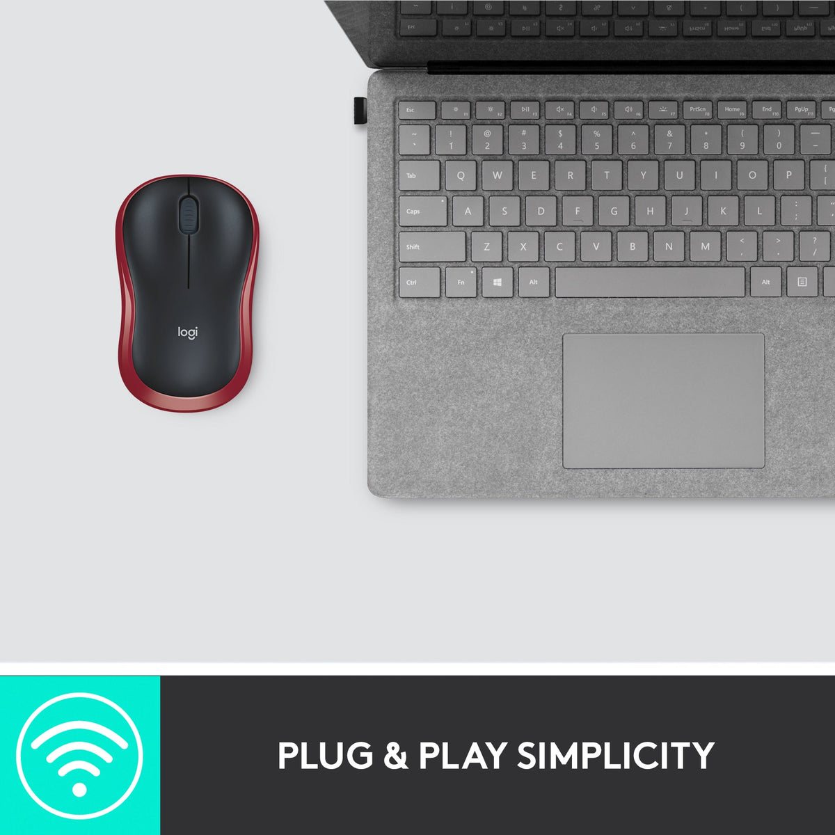 Logitech M185 Wireless Mouse – 2.4GHz, 10m Range, Optical Tracking & 12-Month Battery Life
