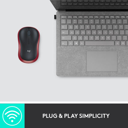 Logitech M185 Wireless Mouse – 2.4GHz, 10m Range, Optical Tracking & 12-Month Battery Life
