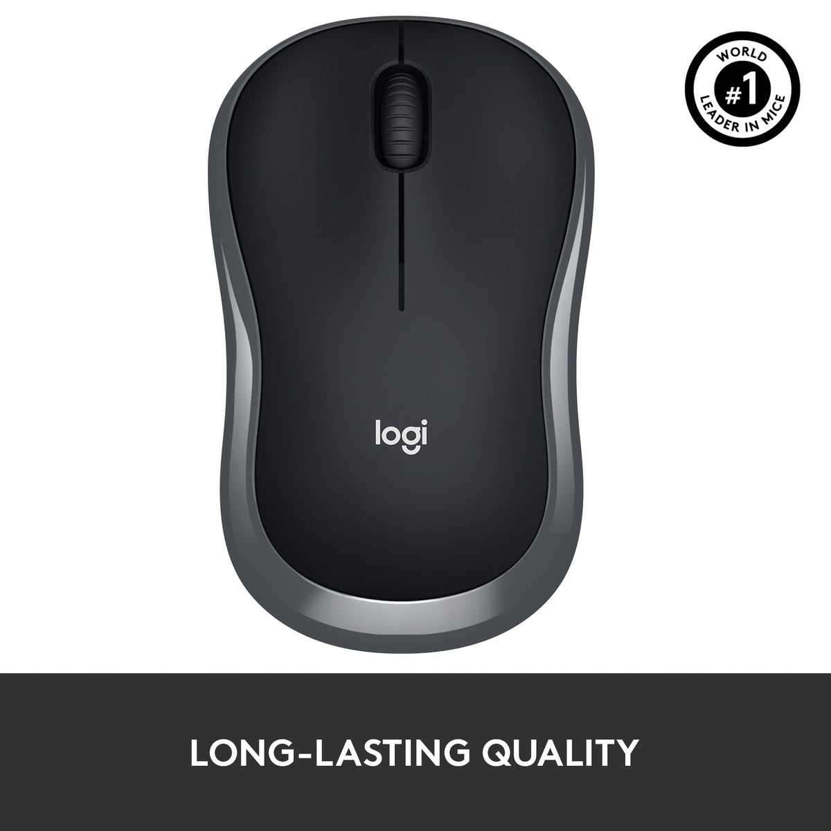 Logitech M185 Wireless Mouse – 2.4GHz, 10m Range, Optical Tracking & 12-Month Battery Life