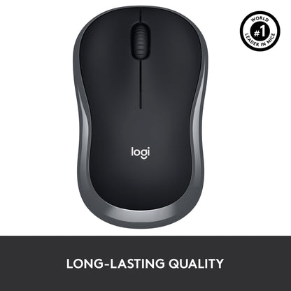Logitech M185 Wireless Mouse – 2.4GHz, 10m Range, Optical Tracking & 12-Month Battery Life