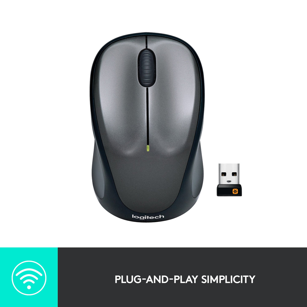 Logitech M235 Wireless Mouse – Ergonomic Design, 2.4GHz Wireless & Nano Receiver