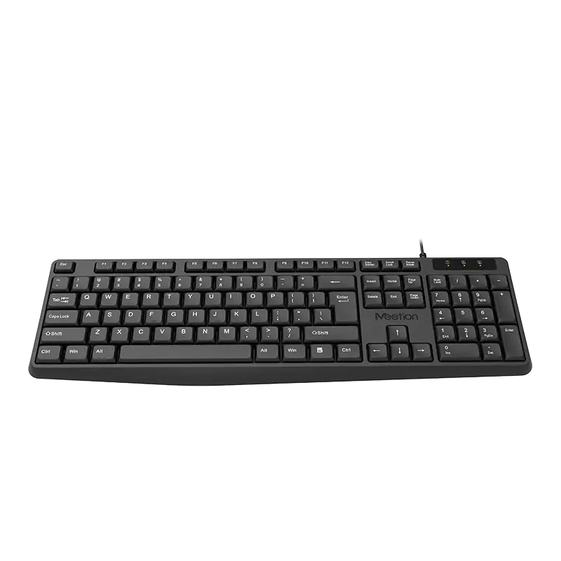 Meetion K200 Membrane USB Wired Keyboard - Black