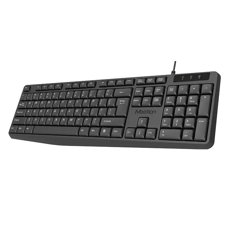 Meetion K200 Membrane USB Wired Keyboard - Black