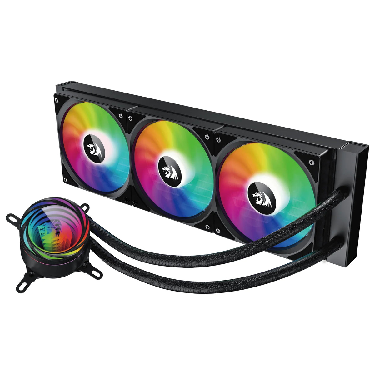 REDRAGON CCW-1018 360mm ARGB Liquid CPU Cooler – Triple 120mm PWM Fans, High-Performance Cooling & Low-Noise Operation