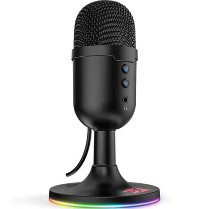 PULSAR GM-303 USB Streaming Microphone – RGB Lighting, One-Click Noise Control & 360° Omnidirectional Pickup