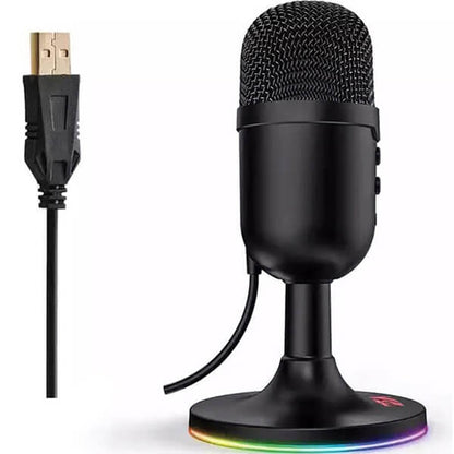 PULSAR GM-303 USB Streaming Microphone – RGB Lighting, One-Click Noise Control & 360° Omnidirectional Pickup