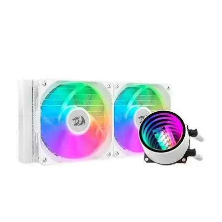 REDRAGON CCW-3011W White 240mm ARGB Liquid CPU Cooler – Dual 120mm Fans, Stylish White Design & Efficient Cooling