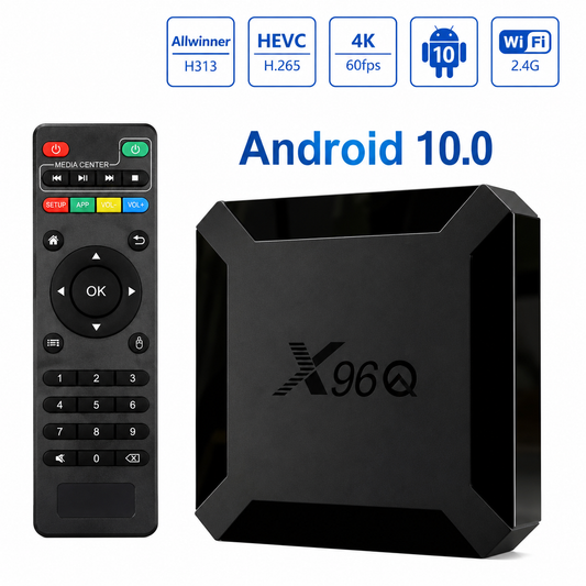 Smart Box X96q Mini Quad Core 2g+16g 4k 60fps Android 10v