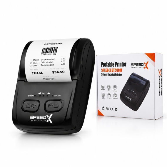 SPEED-X BT-600M MINI PORTABLE BLUETOOTH+USB PRINTER 80MM SPEED-X BT-600M MINI PORTABLE BLUETOOTH+USB PRINTER 80MM