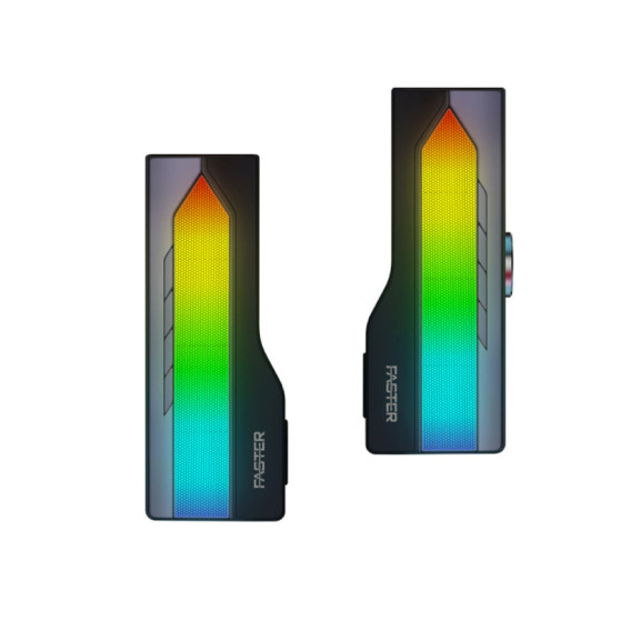 FASTER G2000 RGB Lighting Dual Gaming Wireless Speaker Bluetooth FASTER G2000 RGB Lighting Dual Gaming Wireless Speaker Bluetooth