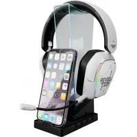 XTRIKE ME HT-09 HEADSET & PHONE STAND WITH 4 USB PORT AND LED LIGHT