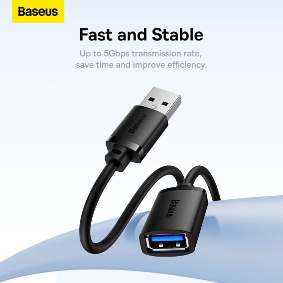 Baseus AirJoy Series USB3.0 Extension Cable Cluster Black Baseus AirJoy Series USB3.0 Extension Cable Cluster Black