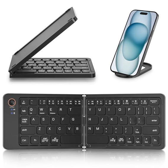 B023 11 INCH FOLDABLE & RECHARGEABLE BLUETOOTH KEYBOARD BLACK B023 11 INCH FOLDABLE & RECHARGEABLE BLUETOOTH KEYBOARD BLACK