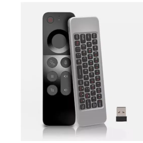 Air Mouse Remote Control With Motion Sensing 2.4GHZ Wireless W3 VWeChip 4-in-1 Voice Remote