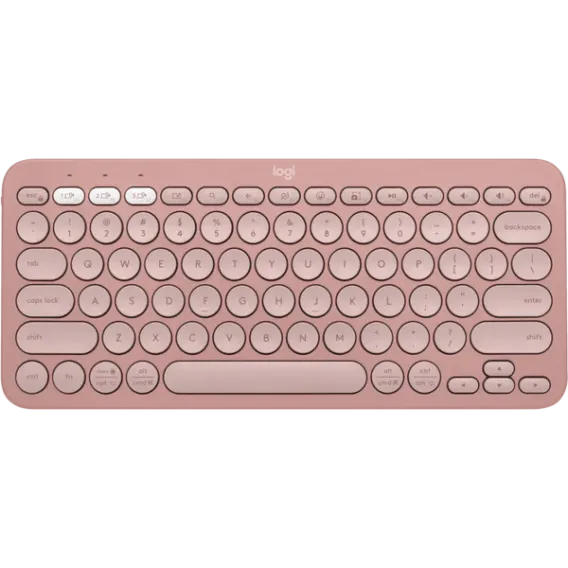 Logitech K380s Pebble Keys 2 Bluetooth Wireless Keyboard – White & Rose Logitech K380s Pebble Keys 2 Bluetooth Wireless Keyboard – White & Rose