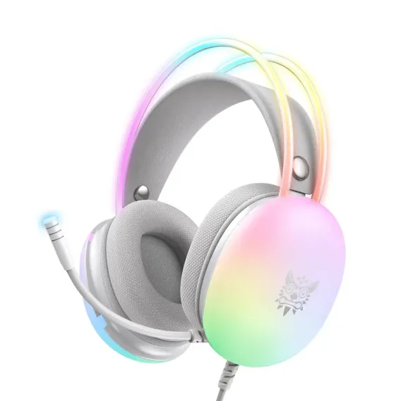 ONIKUMA-X25 PRO RGB HEAD BEAM WITH MIC 3.5MM DURABLE STEREO SURROUND GAMING HEADSET WHITE ONIKUMA-X25 PRO RGB HEAD BEAM WITH MIC 3.5MM DURABLE STEREO SURROUND GAMING HEADSET WHITE