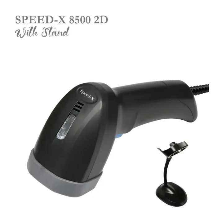 Speed-x 8500 2d Wire Cmos Handheld Barcode Scanner With Stand Speed-x 8500 2d Wire Cmos Handheld Barcode Scanner With Stand
