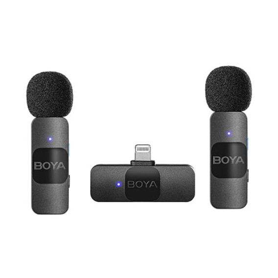 Boya BY-V2 Dual UltraCompact Wireless Microphone For Type I Phone IOS Devices With 3 Year Official Warranty Boya BY-V2 Dual UltraCompact Wireless Microphone For Type I Phone IOS Devices With 3 Year Official Warranty