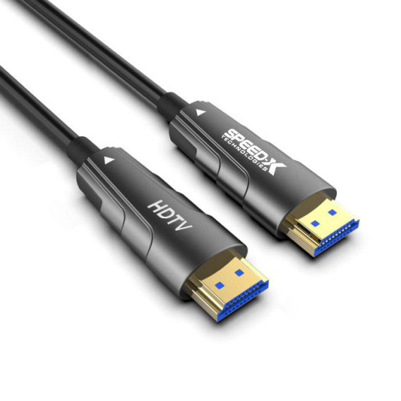 SPEED-X 10M FIBER HDMI CABLE 2.0/2.1 AOC(ACTIVE OPTICAL CABLE) 30AWG COPPER SUPPORT 4K 8K UHD SPEED-X 10M FIBER HDMI CABLE 2.0/2.1 AOC(ACTIVE OPTICAL CABLE) 30AWG COPPER SUPPORT 4K 8K UHD