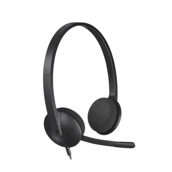 Logitech H340 USB Headset – Crystal Clear Digital Stereo Sound with Noise-Cancelling Mic Logitech H340 USB Headset – Crystal Clear Digital Stereo Sound with Noise-Cancelling Mic