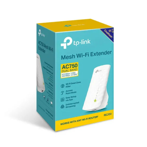 TP-LINK RANGE EXTENDER RE200 AC750 TP-LINK RANGE EXTENDER RE200 AC750